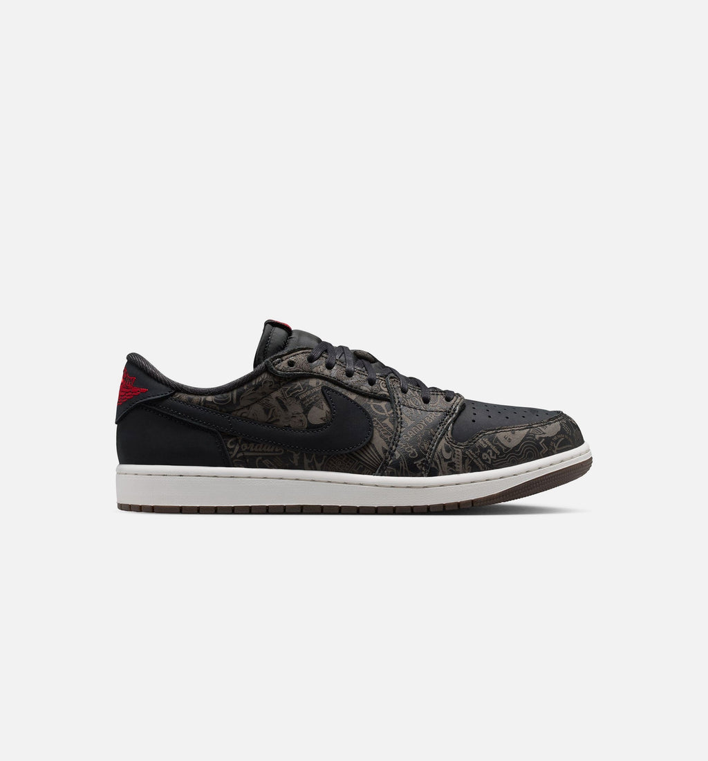 Air Jordan 1 Retro Low OG Laser Black And Varsity Red Men's Lifestyle Shoes - Black/Varsity Red/Summit White