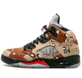 Air Jordan 5 Retro x Supreme 'Desert Camo' Sneakers 824371-201