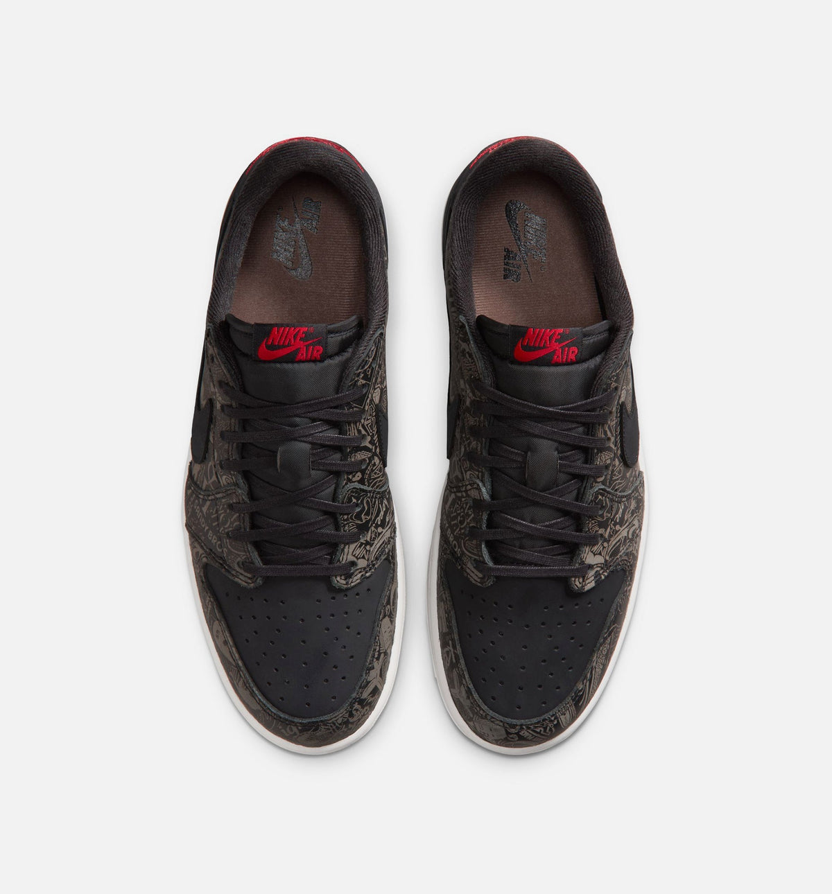 Air Jordan 1 Retro Low OG Laser Black And Varsity Red Men's Lifestyle Shoes - Black/Varsity Red/Summit White