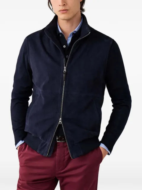Hackett London ribbed-trim jacket