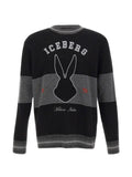 Iceberg Bugs Bunny striped sweater
