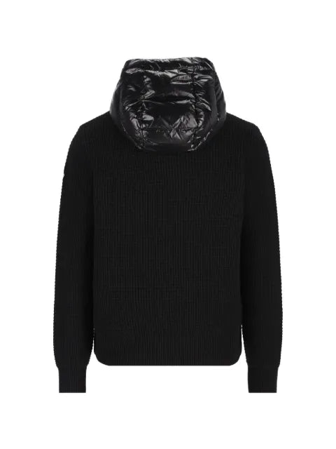 Moncler padded panel knit jacket