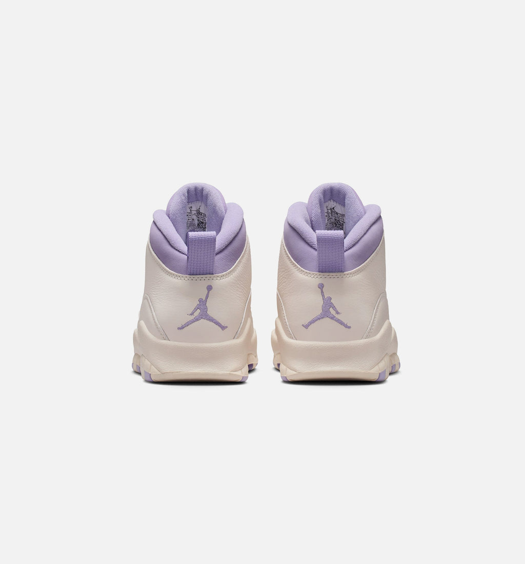 Air Jordan 10 Retro Hydrangeas Women's Sneakers - Chalk / Hydrangeas / Wild Grape