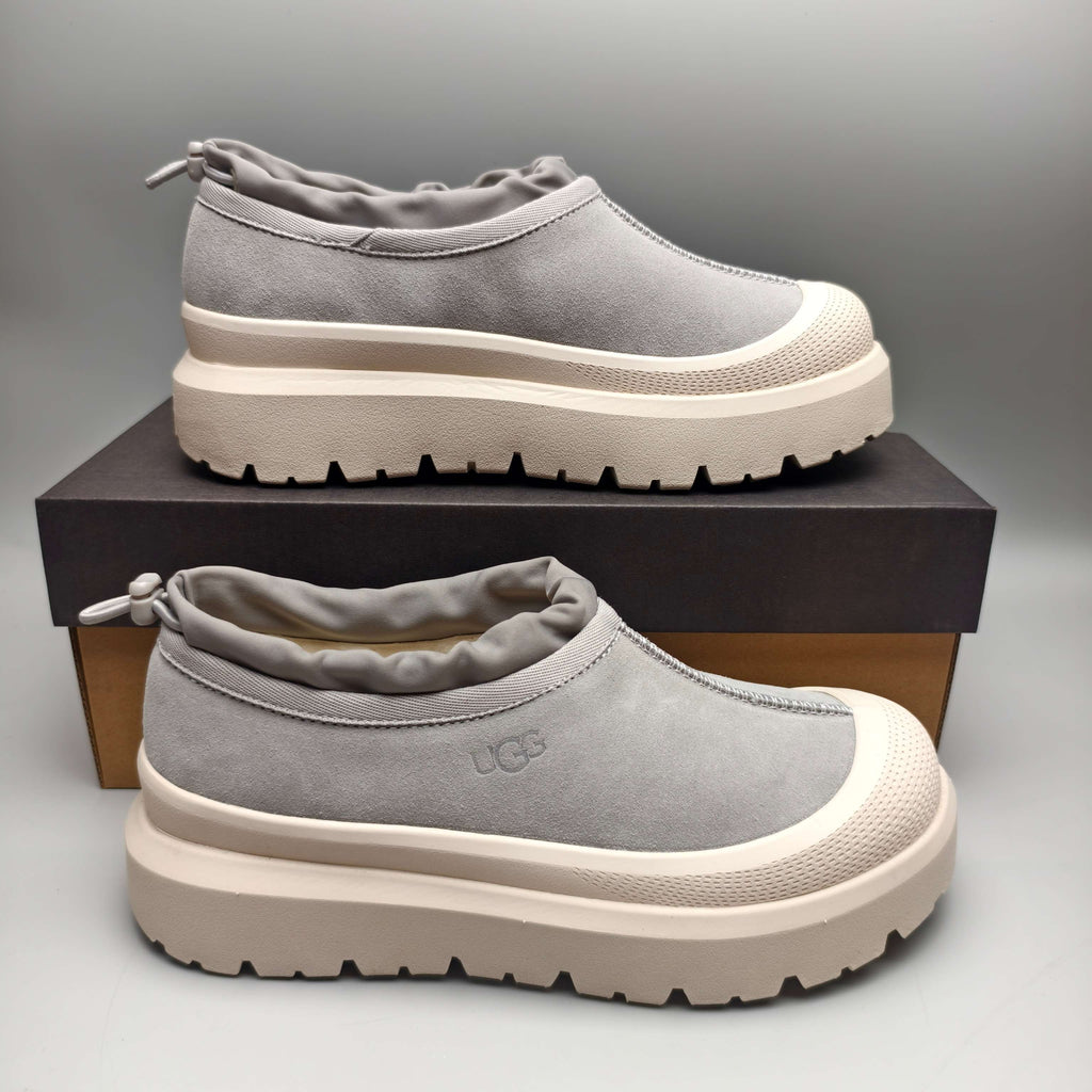 Light Grey Slip-On Trendy Casual Sneakers — New Arrival | In Stock