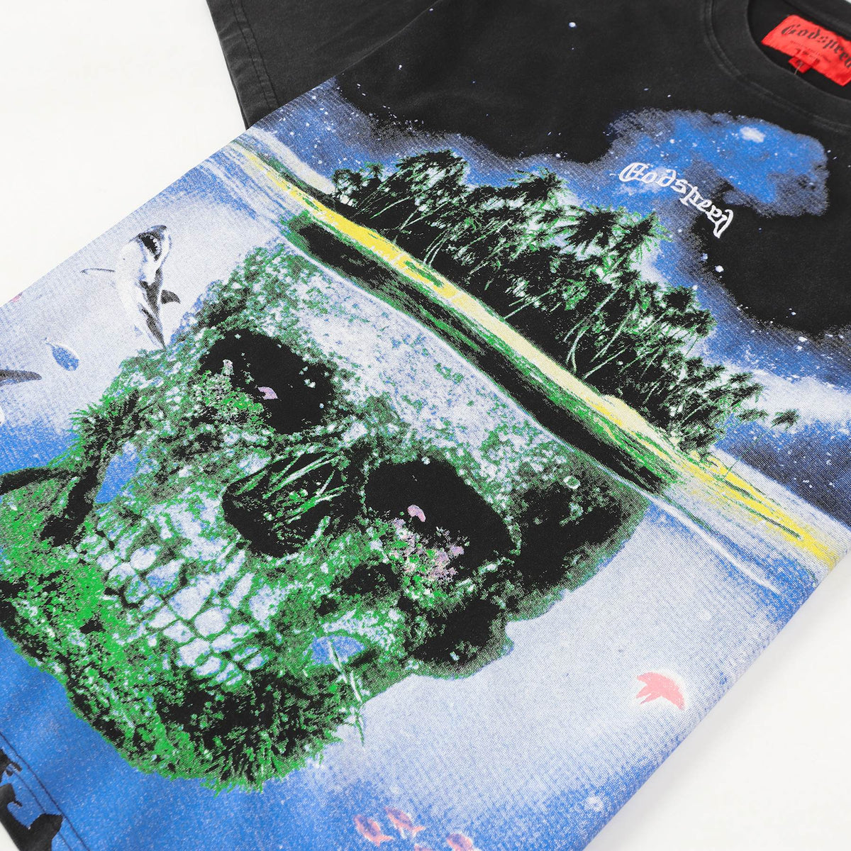 Godspeed Skull Island Black Graphic T-Shirt