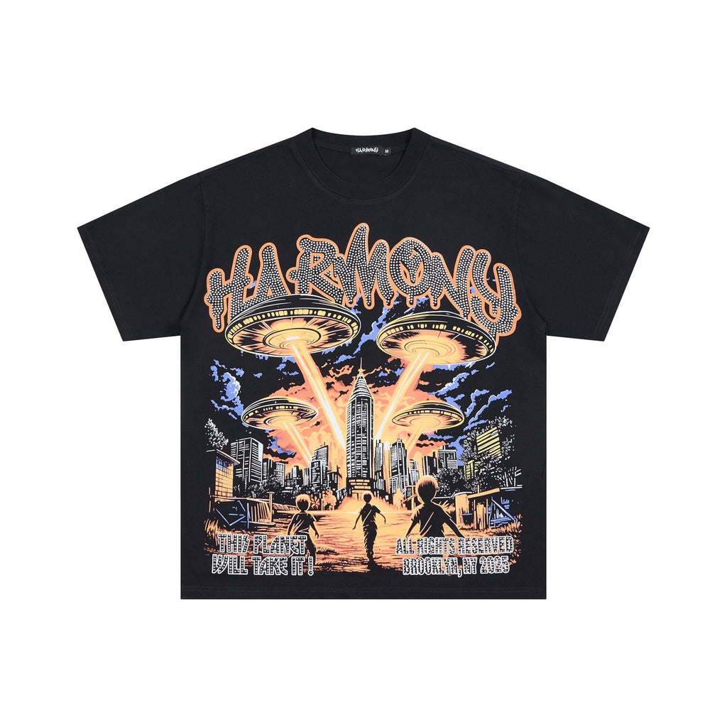 HARMONY Rhinestone Graphic T-Shirt