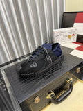 Dolce & Gabbana Black and Navy Low-Top Sneakers