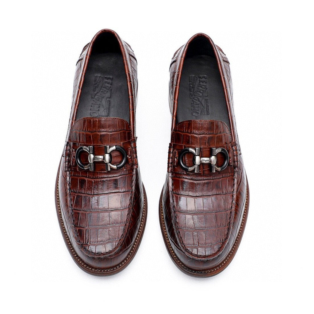 Salvatore Ferragamo Men's Dark Brown Bit Loafers